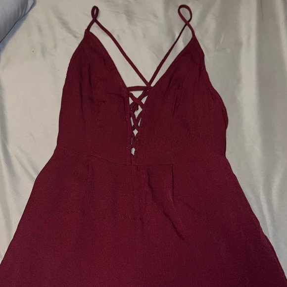 Maroon Romper - Picture 1 of 3